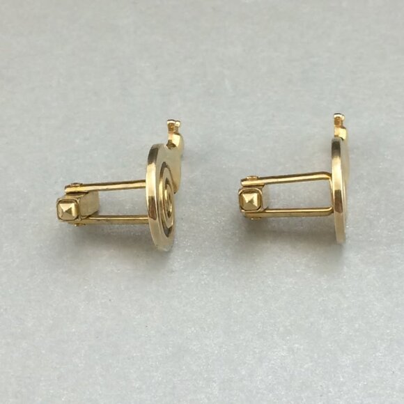 Vintage Goldtone Metal Snail of Patience Cufflinks by Anson Unisex - Picture 4 of 9